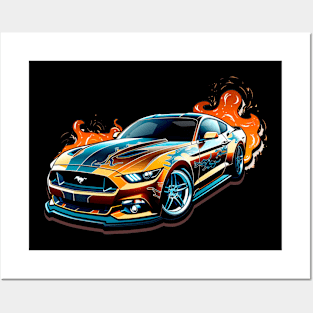 Fire car Posters and Art